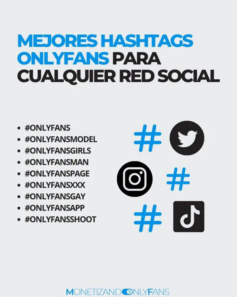 Mejores hashtags para OnlyFans para redes sociales
