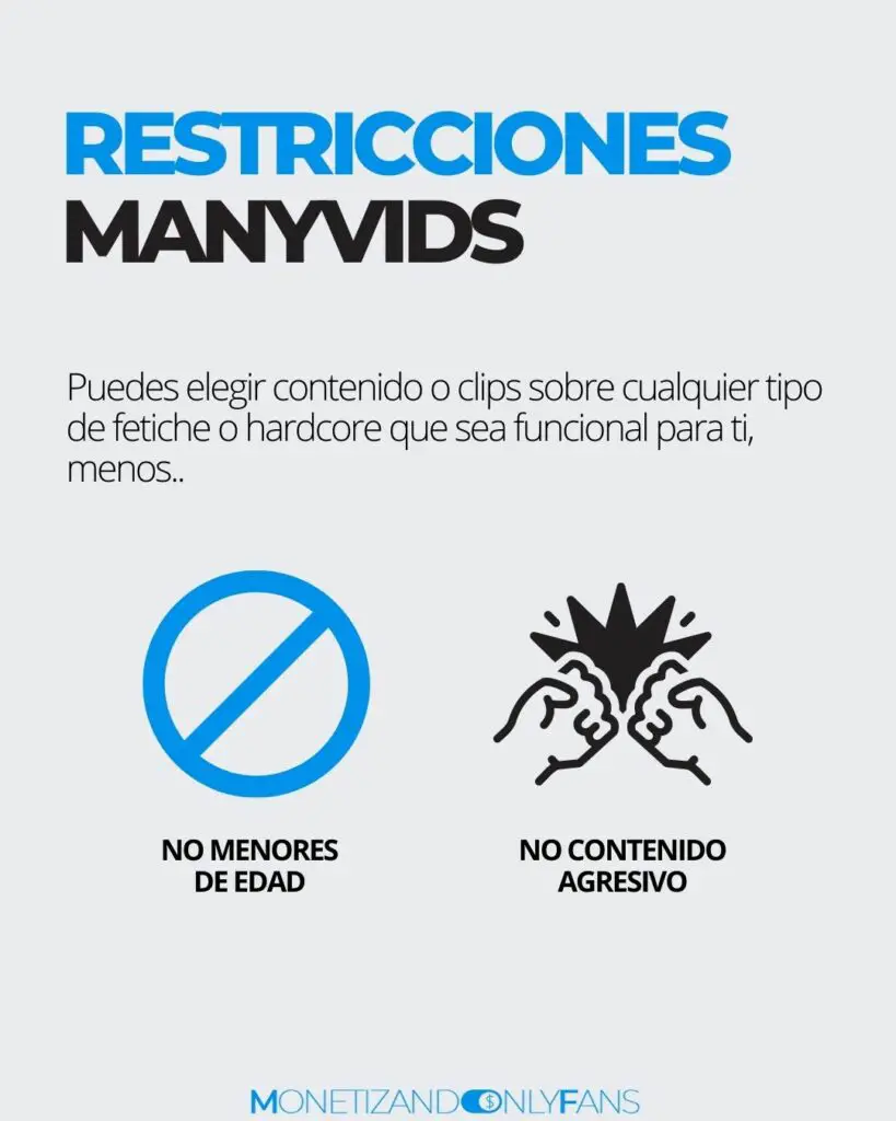 restricciones ManyVids